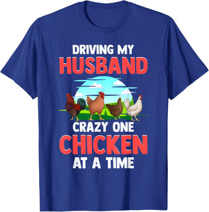 Crazy Chicken Lady Shirt Chicken Shirts Funny T-Shirt - T-Shirt | Royal