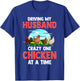 Crazy Chicken Lady Shirt Chicken Shirts Funny T-Shirt - T-Shirt | Royal