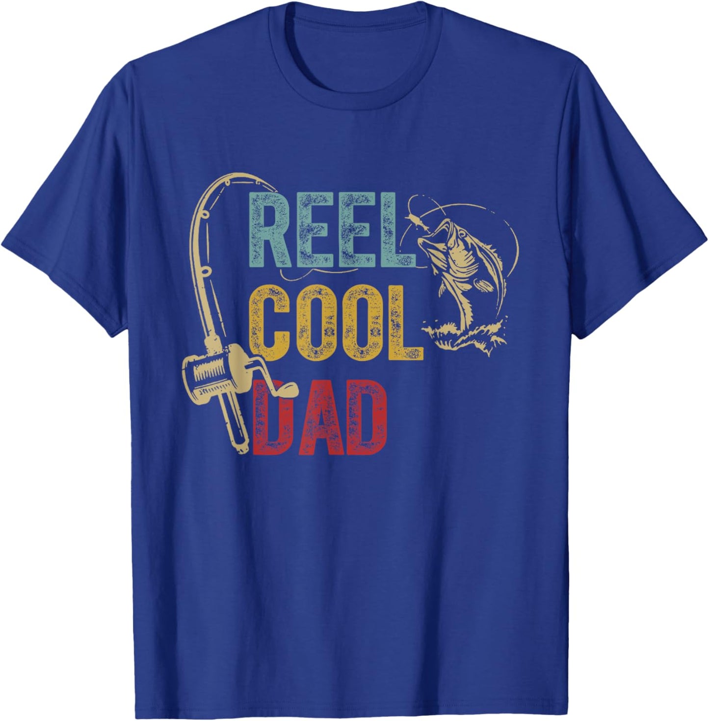 Reel Cool Dad Fishing Shirt Father's Day Fisherman T-Shirt - T-Shirt | Royal