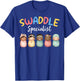 Swaddle Specialist Postpartum NICU Mother Baby Unit Nurse T-Shirt - T-Shirt | Royal