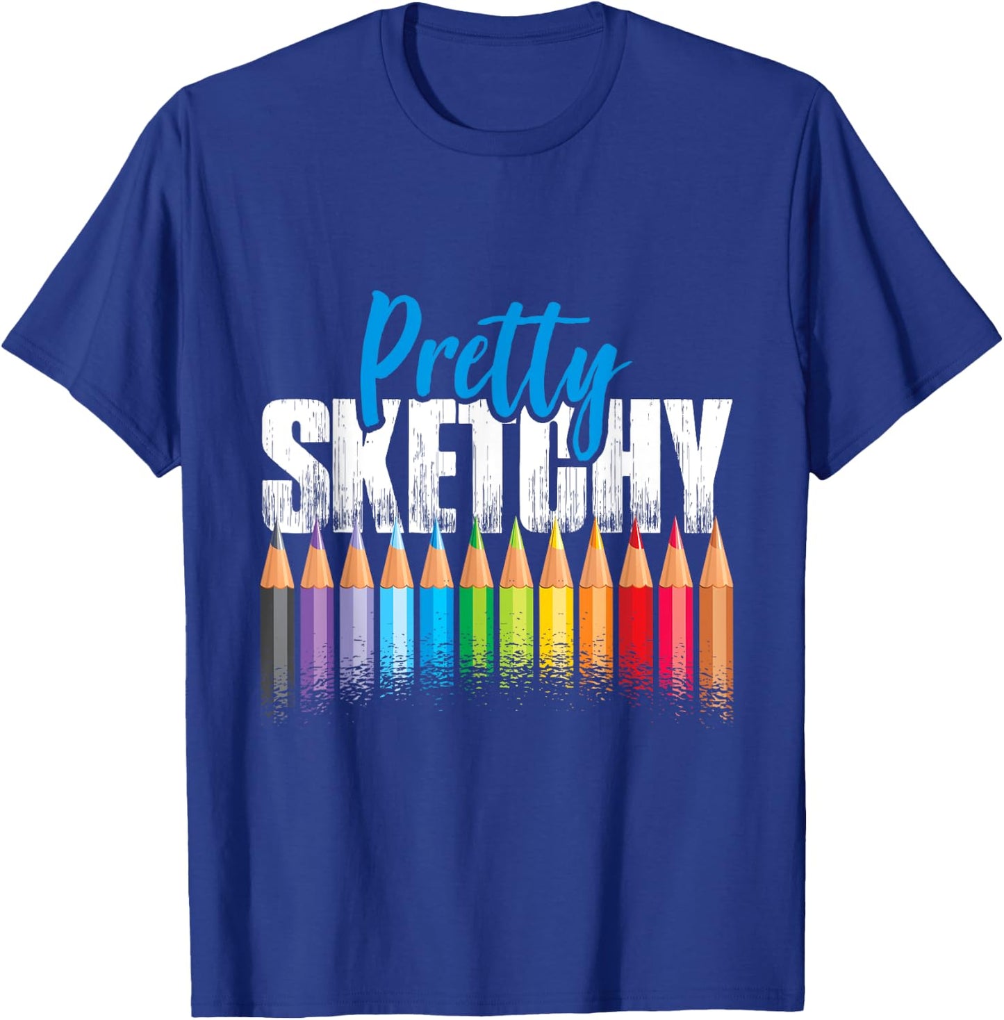 Pretty Sketchy Art T-Shirt - T-Shirt | Royal
