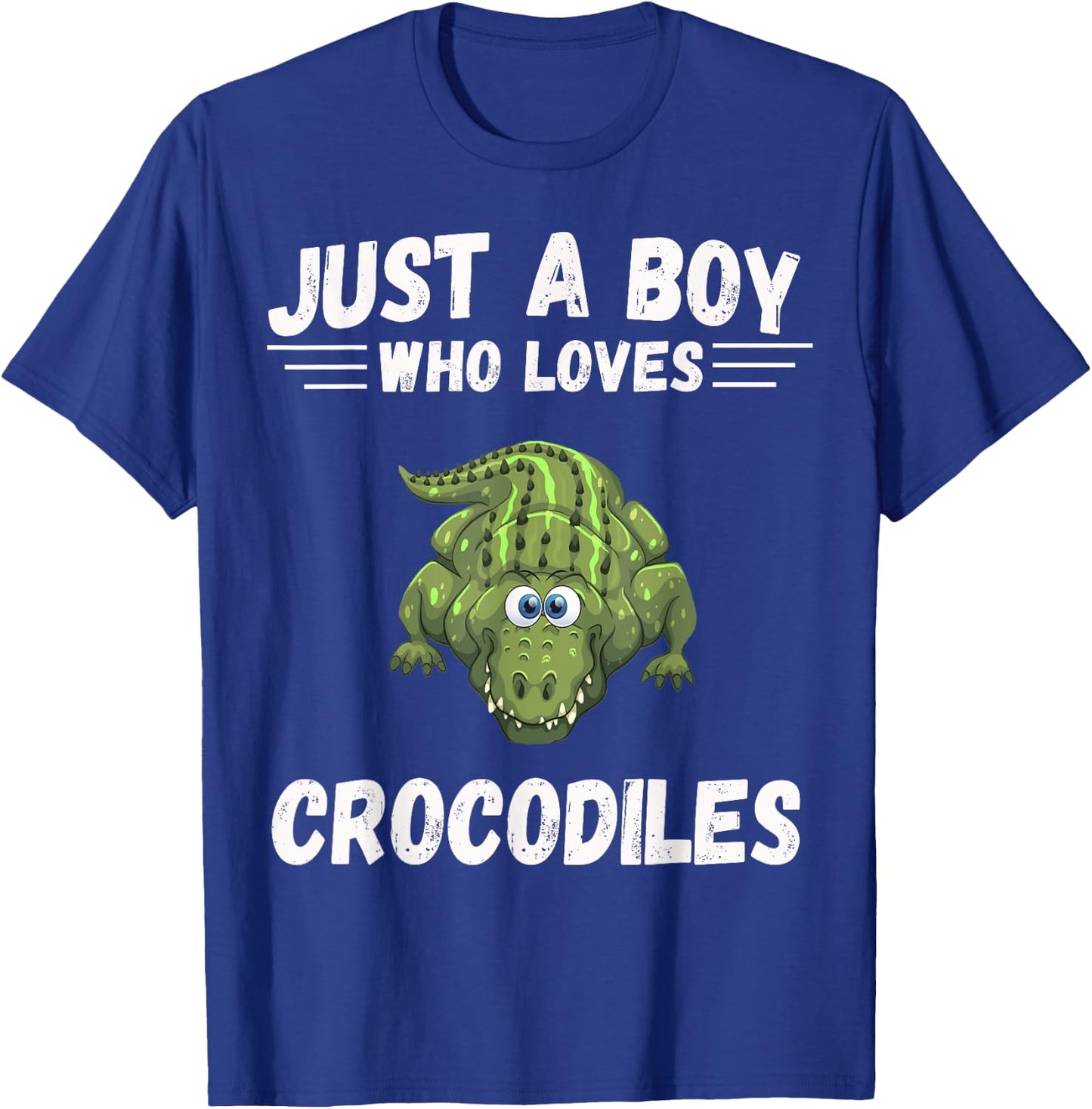 Just A Boy Who Loves Alligator Crocodiles Cute T-Shirt - T-Shirt | Royal