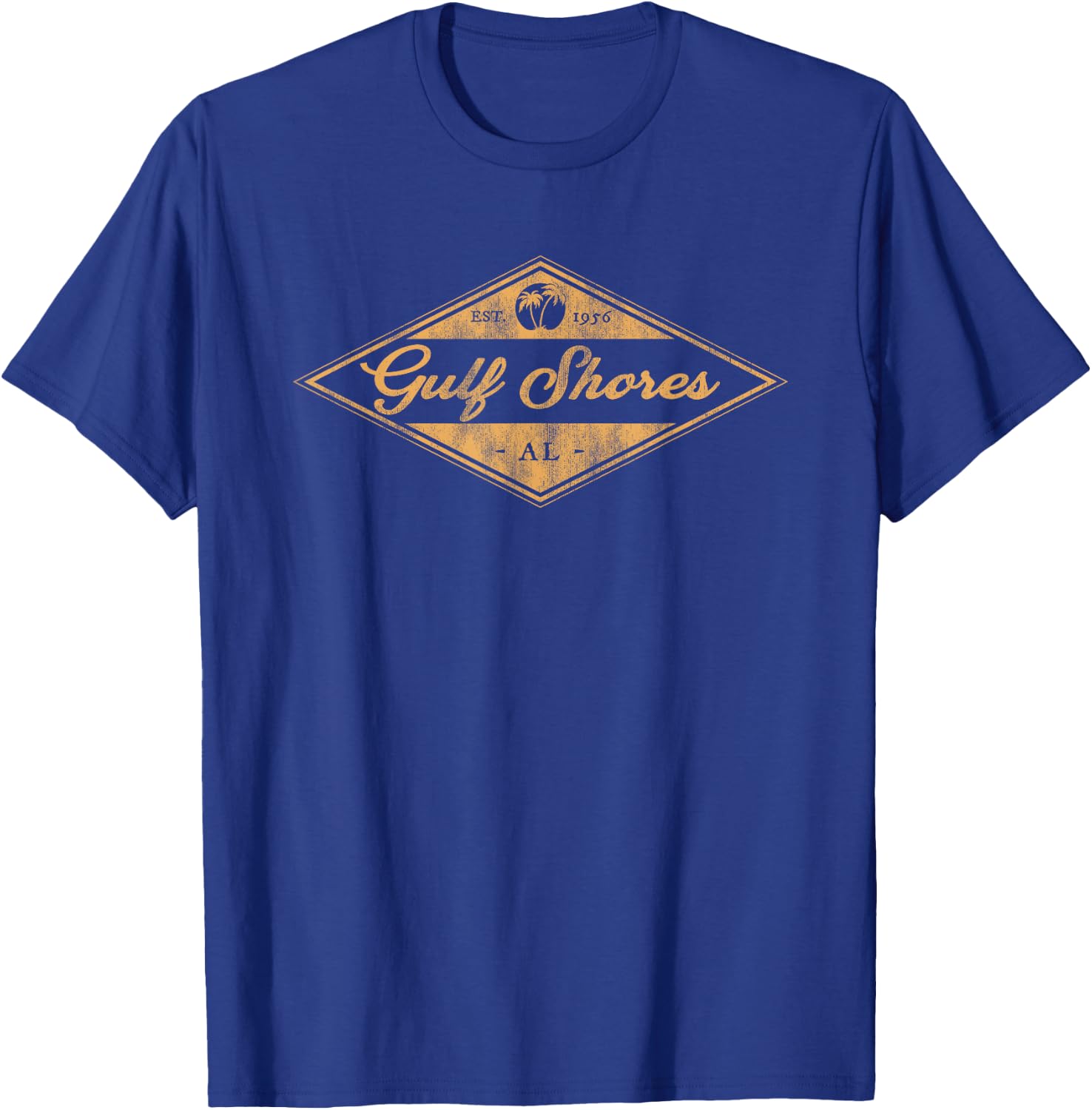 Gulf Shores Alabama Souvenir Vintage Badge T-Shirt - T-Shirt | Royal