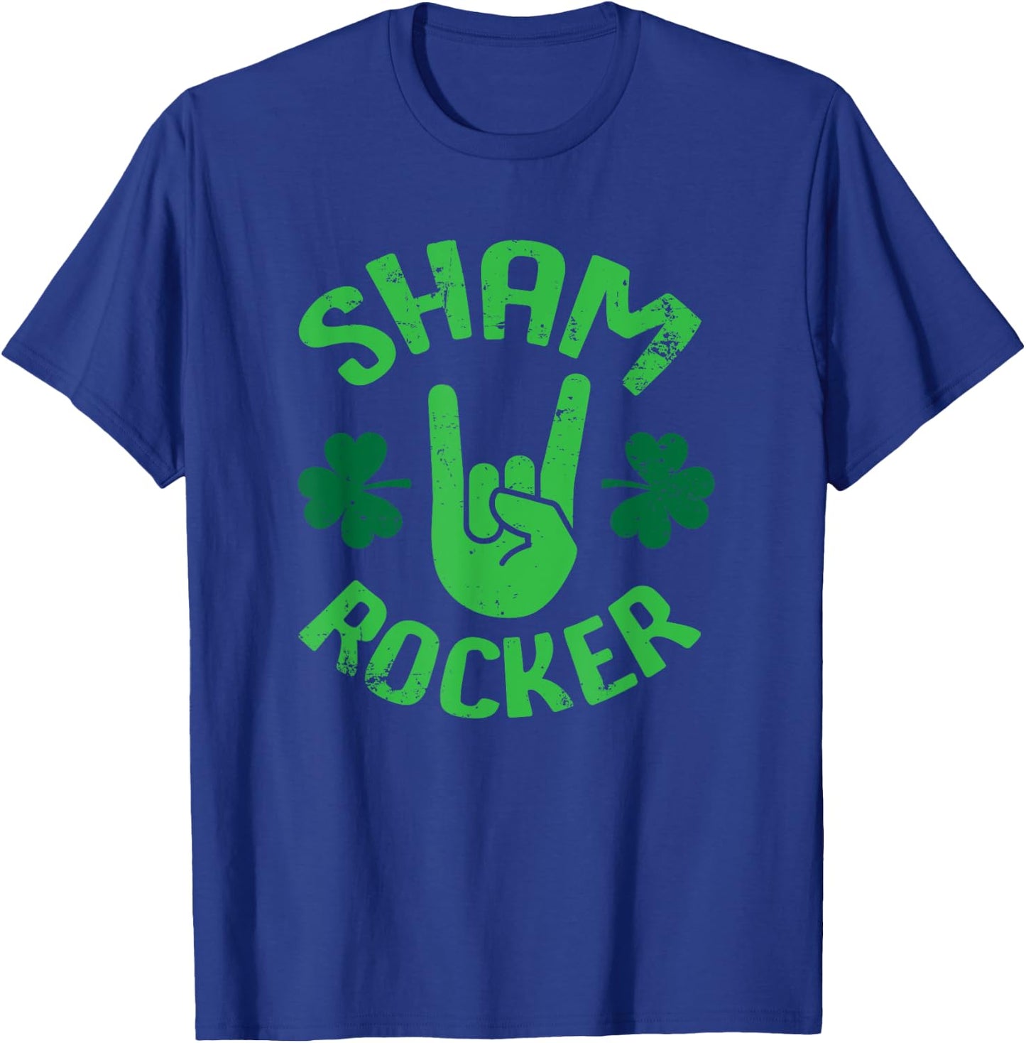 Sham Rocker Funny Rock Musician St. Patty's Day Clover T-Shirt - T-Shirt | Royal