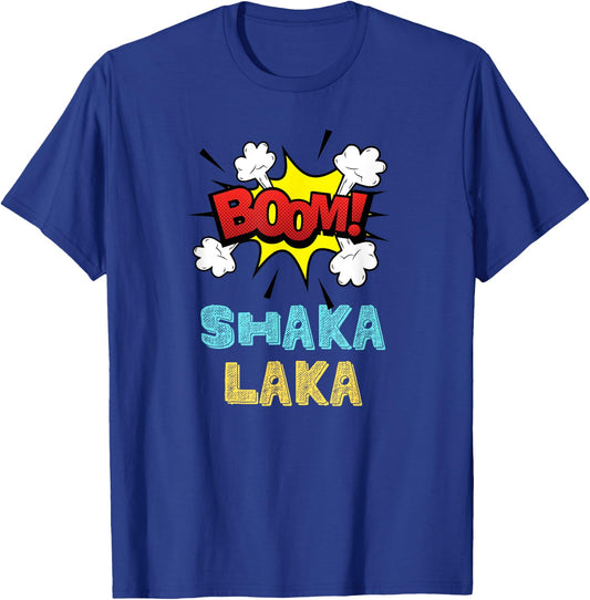 Crazy Nemesh Boom Shakalaka Funny Comics Vibes Aloha Hawaiian Greeting - Men's Surfing Hawaiian Father's Day - Black, Small T-Shirt - T-Shirt | Royal