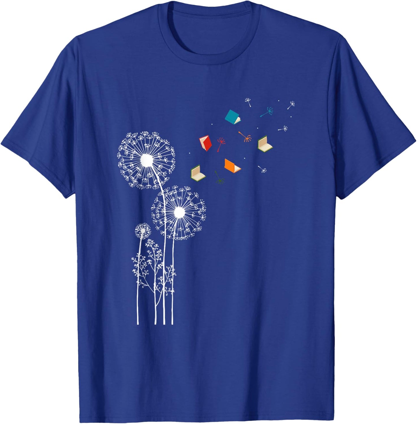 Bookworm Book Lover Gift Literature Dandelion Book Reading - -Adults and Kids - Black - Small - Short Sleeve T-Shirt - T-Shirt | Royal