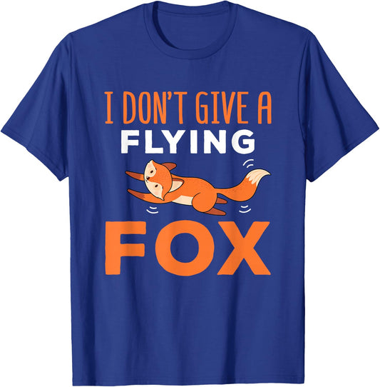 I Don't Give A Flying Fox Funny Quote Sarcastic Pun T-Shirt - T-Shirt | Royal