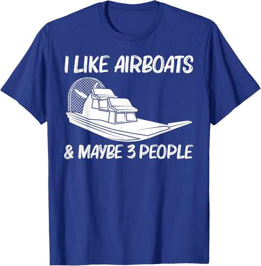Cool Airboat Gift Women Airboat Racing Aircraft Boat T-Shirt - T-Shirt | Royal