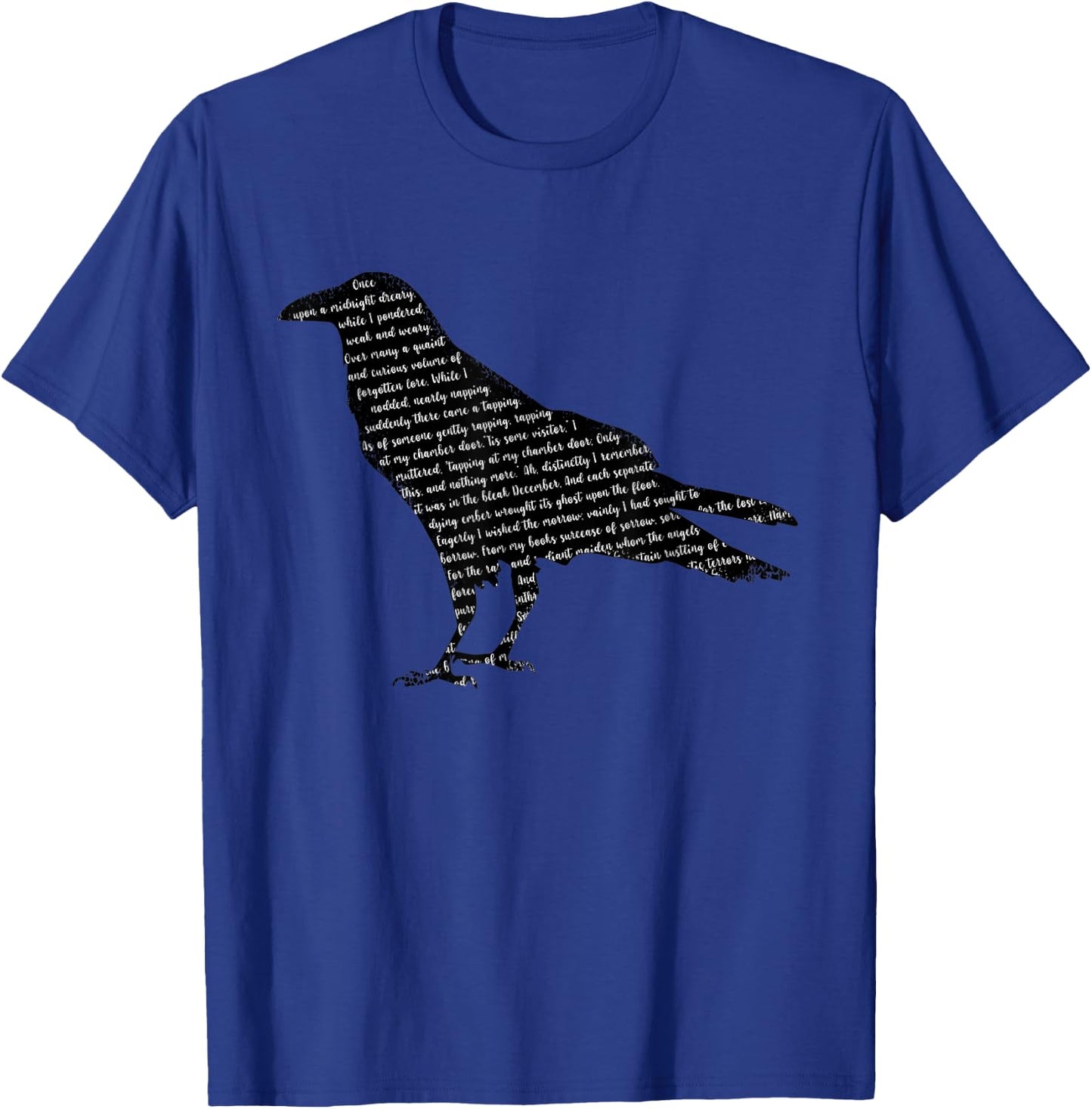 Edgar Allen Poe Nevermore Quoth The Raven T-Shirt - T-Shirt | Royal
