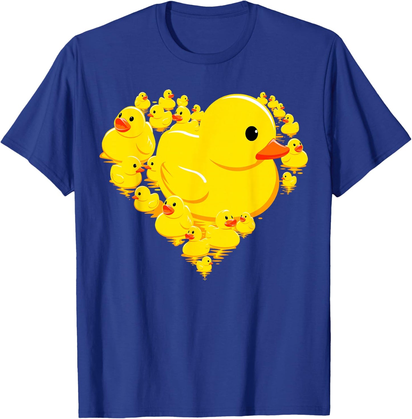 Funny Rubber Duck Hearts Quack Ducky Valentine's Day Gifts T-Shirt - T-Shirt | Royal