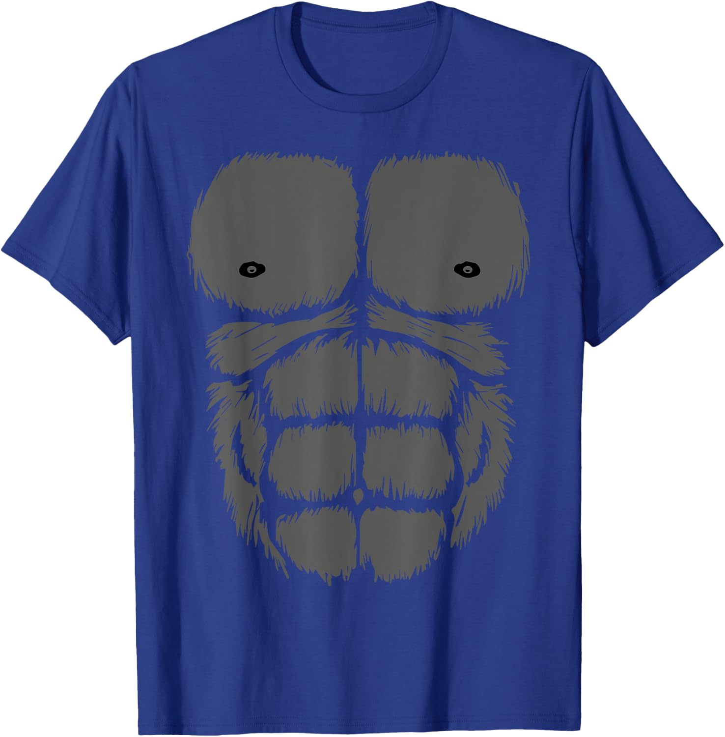 Gorilla Chest Belly Monkey Ape Muscle Kids Adult Fancy Dress T-Shirt - T-Shirt | Royal