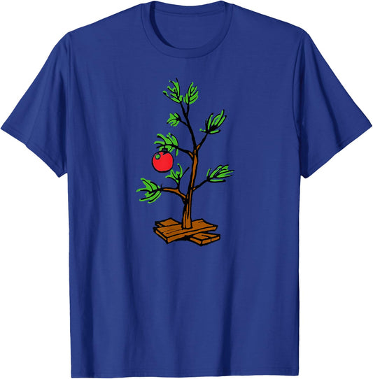 Peanuts Charlie Brown Holiday Tree Short Sleeve T-Shirt - T-Shirt | Royal