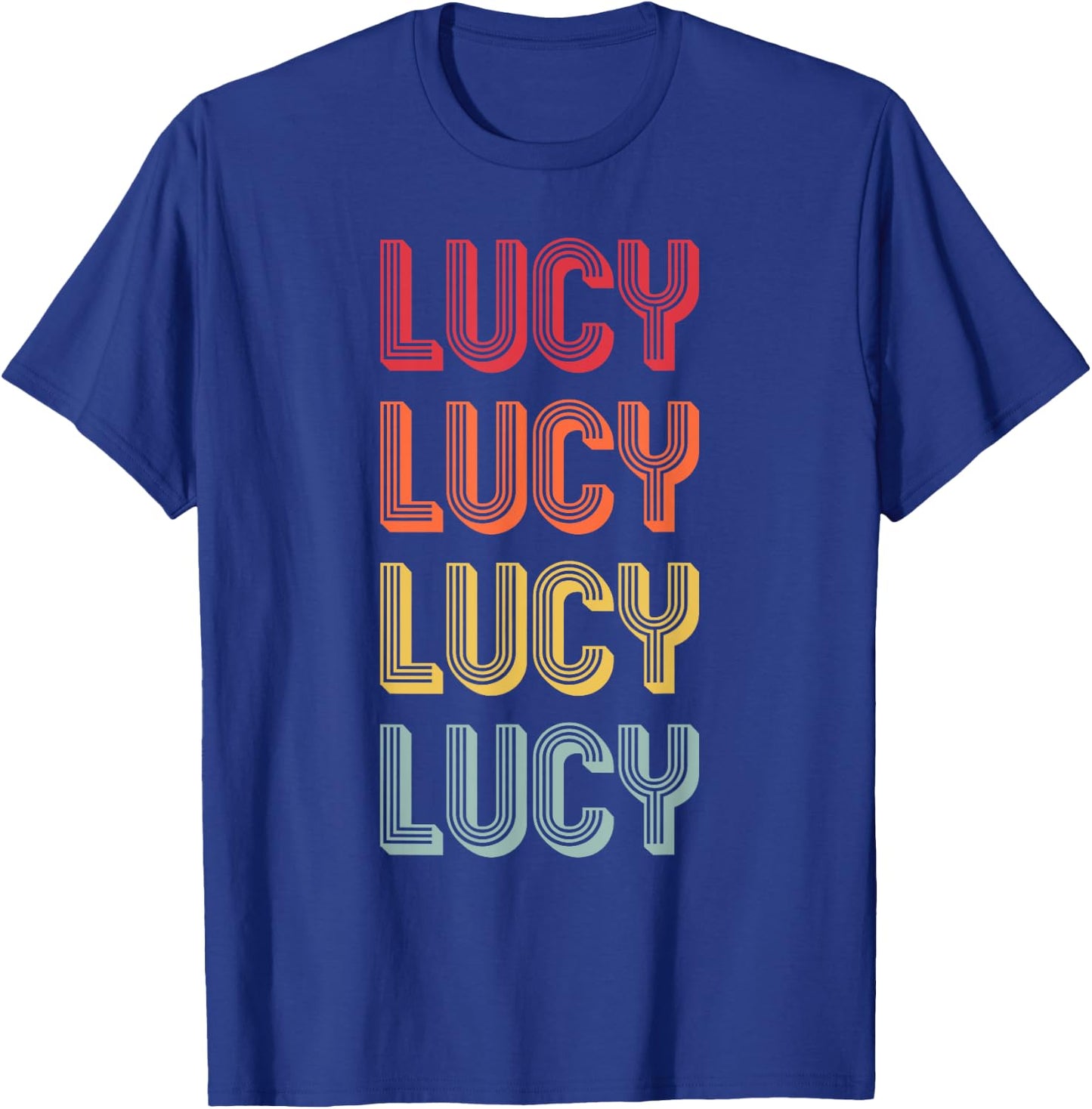 LUCY Gift Name Personalized Retro Vintage 80s 90s Birthday T-Shirt - T-Shirt | Royal