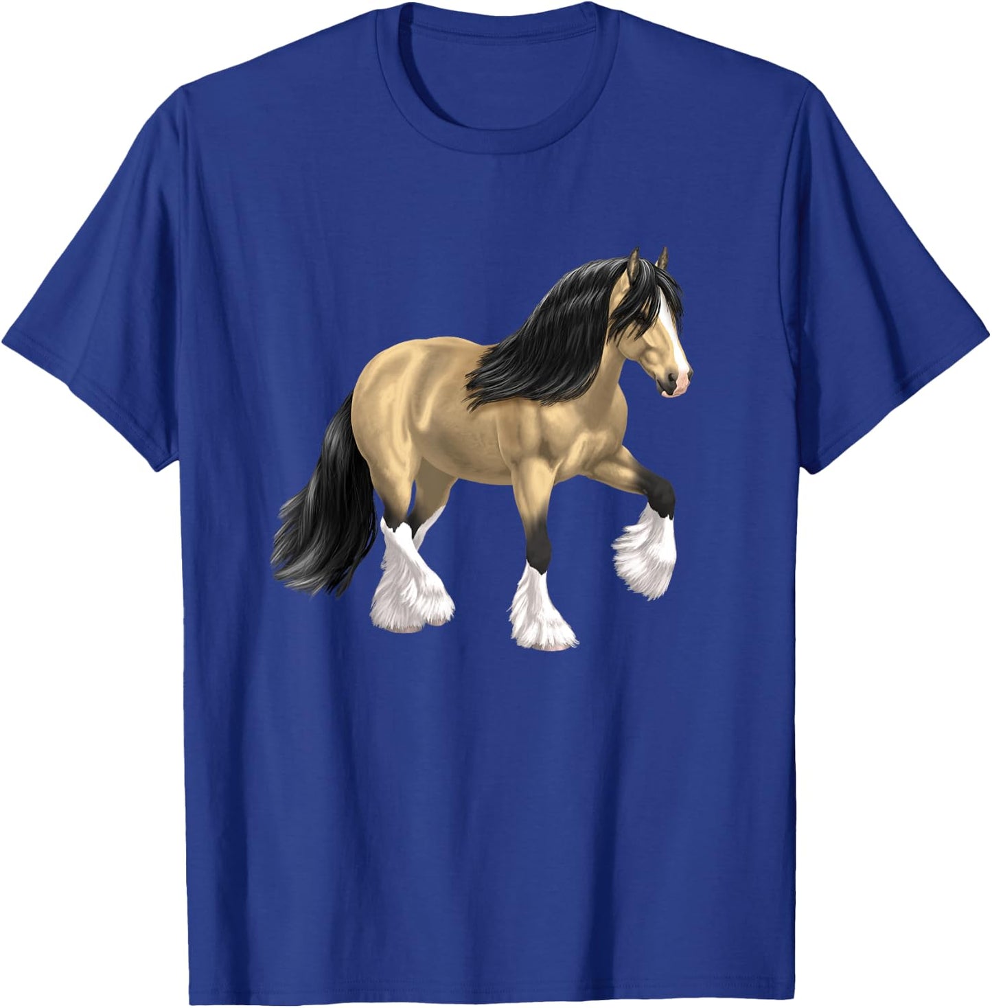 Buckskin Dun Gypsy Vanner Irish Cob Draft Horse T-Shirt - T-Shirt | Royal