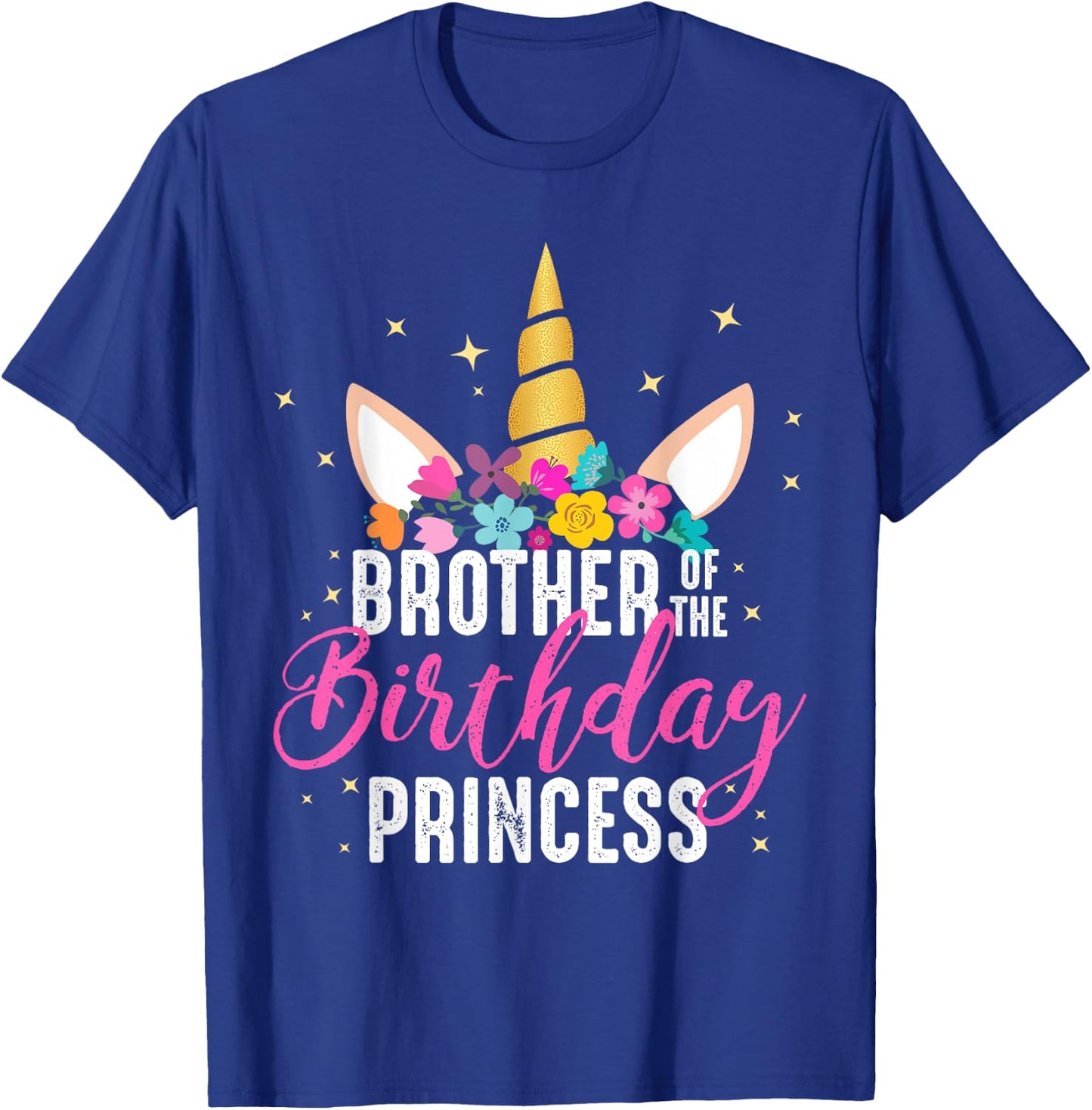Brother Of The Birthday Princess Gift Unicorn Birthday T-Shirt - T-Shirt | Royal