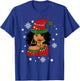 African American Christmas Santa Claus T-Shirt - T-Shirt | Royal