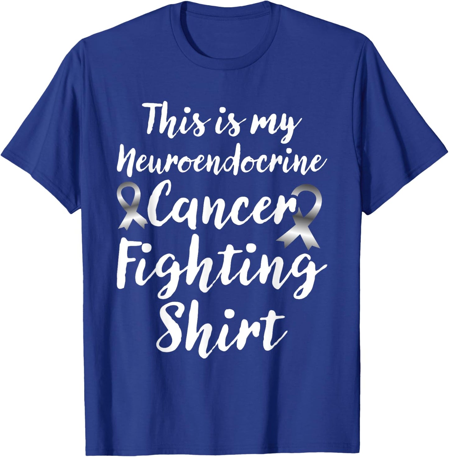 Neuroendocrine Cancer Awareness Zebra Ribbon This Is My Canc T-Shirt - T-Shirt | Royal