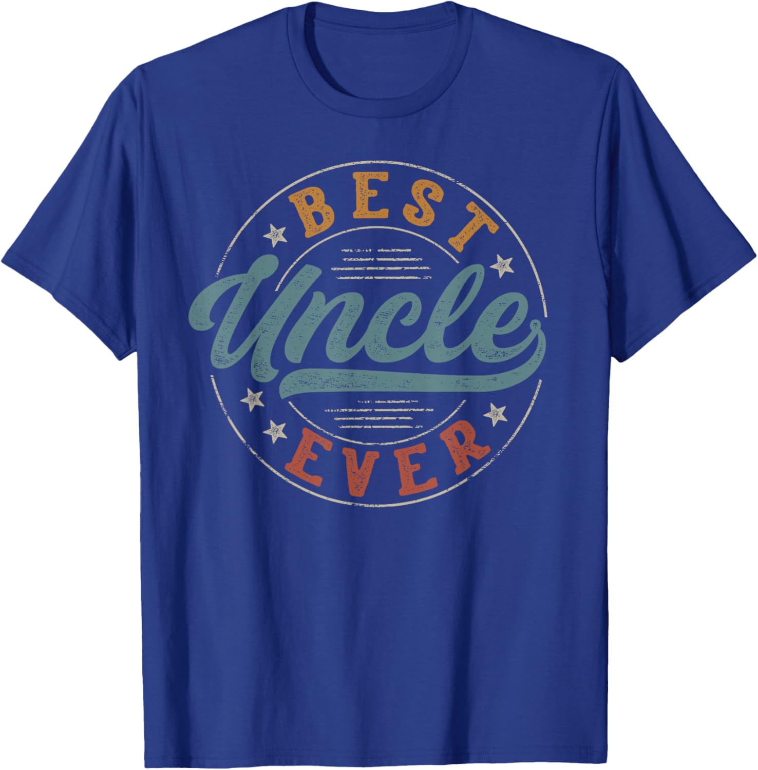 Best Uncle Ever Father's Day Uncle Gifts Vintage Emblem T-Shirt - T-Shirt | Royal