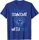 ALS Awareness Love Someone With ALS Blue Ribbon Heart T-Shirt - T-Shirt | Royal