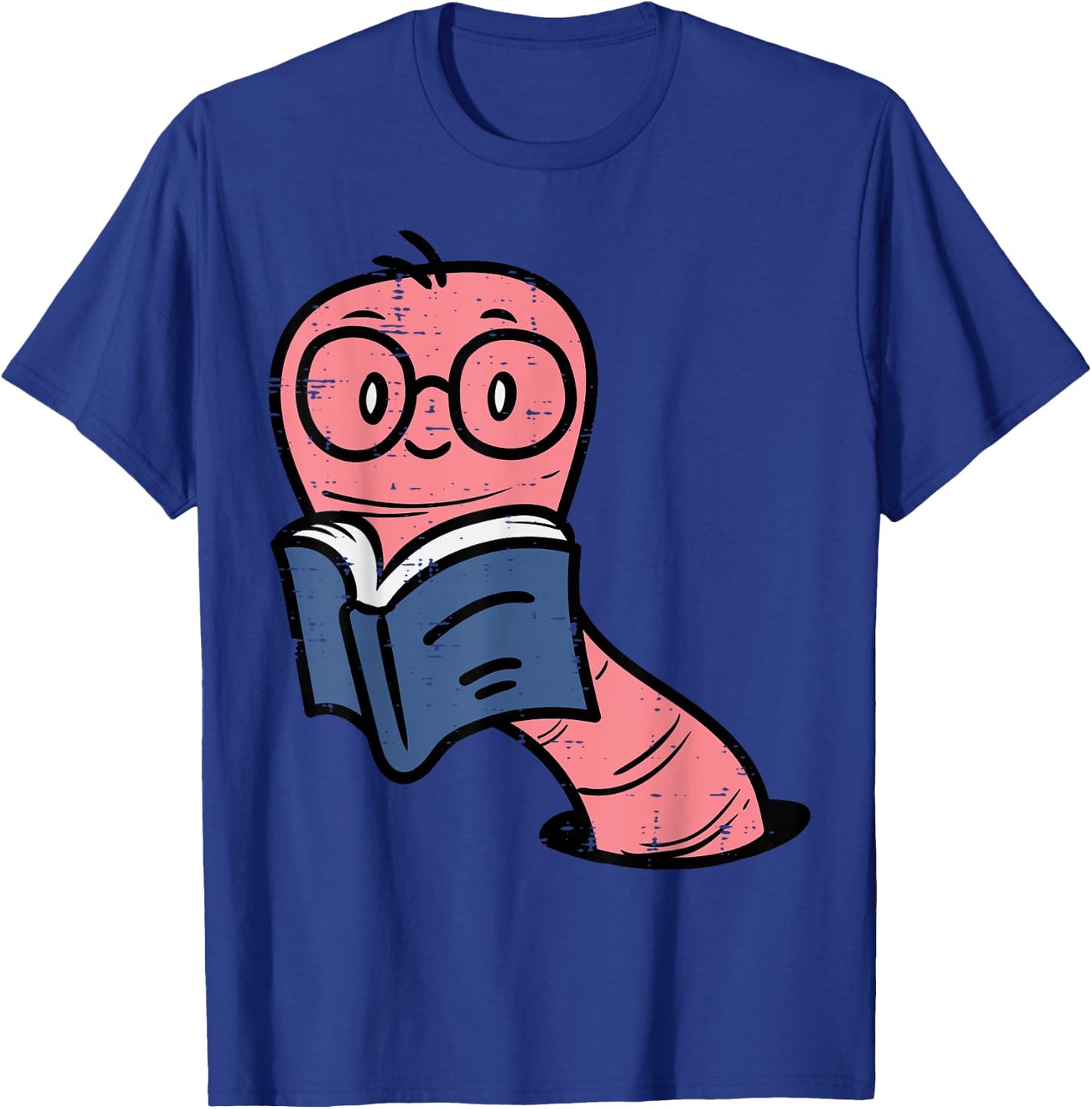 Book Worm Pun Read Reading Librarian America Men Women Kids T-Shirt - T-Shirt | Royal
