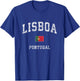 Lisbon Portugal Vintage Athletic Sports Design T-Shirt - T-Shirt | Royal