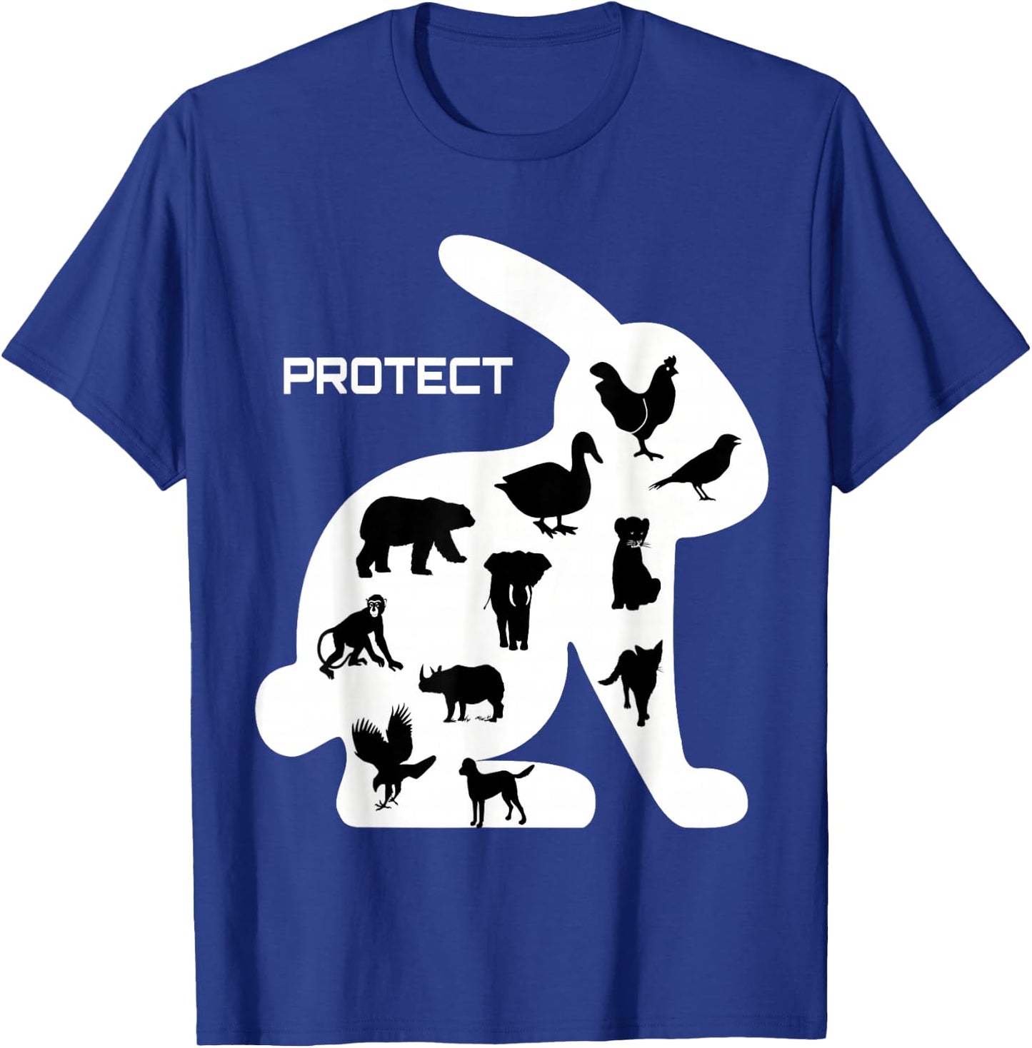 Animal rights, cool Gift, duck, elephant T-Shirt - T-Shirt | Royal