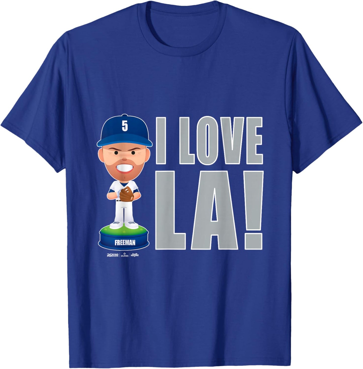 Freddie Freeman Los Angeles Baseball I Love LA MLBPA T-Shirt - T-Shirt | Royal