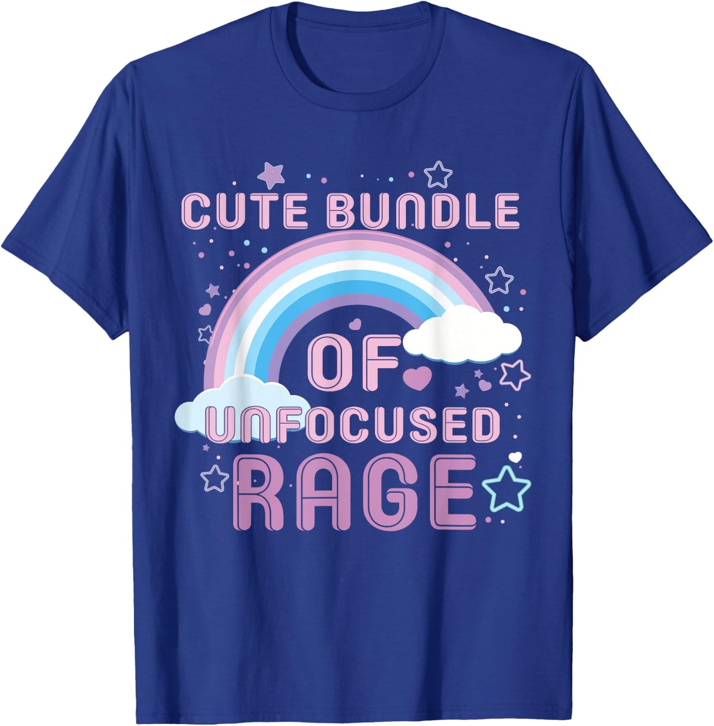Cute Bundle Of Unfocused Rage Funny Pastel Goth Rainbow T-Shirt - T-Shirt | Royal
