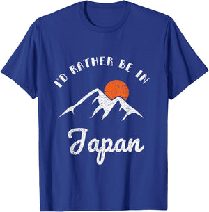 I'd Rather Be In Japan Vintage Retro Japan T-Shirt - T-Shirt | Royal