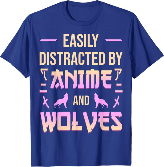 Anime And Wolves Kawaii Anime Lover Japanese Otaku Wolf T-Shirt - T-Shirt | Royal