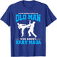 Never Underestimate An Old Man Krav Maga Graphic T-Shirt - T-Shirt | Royal