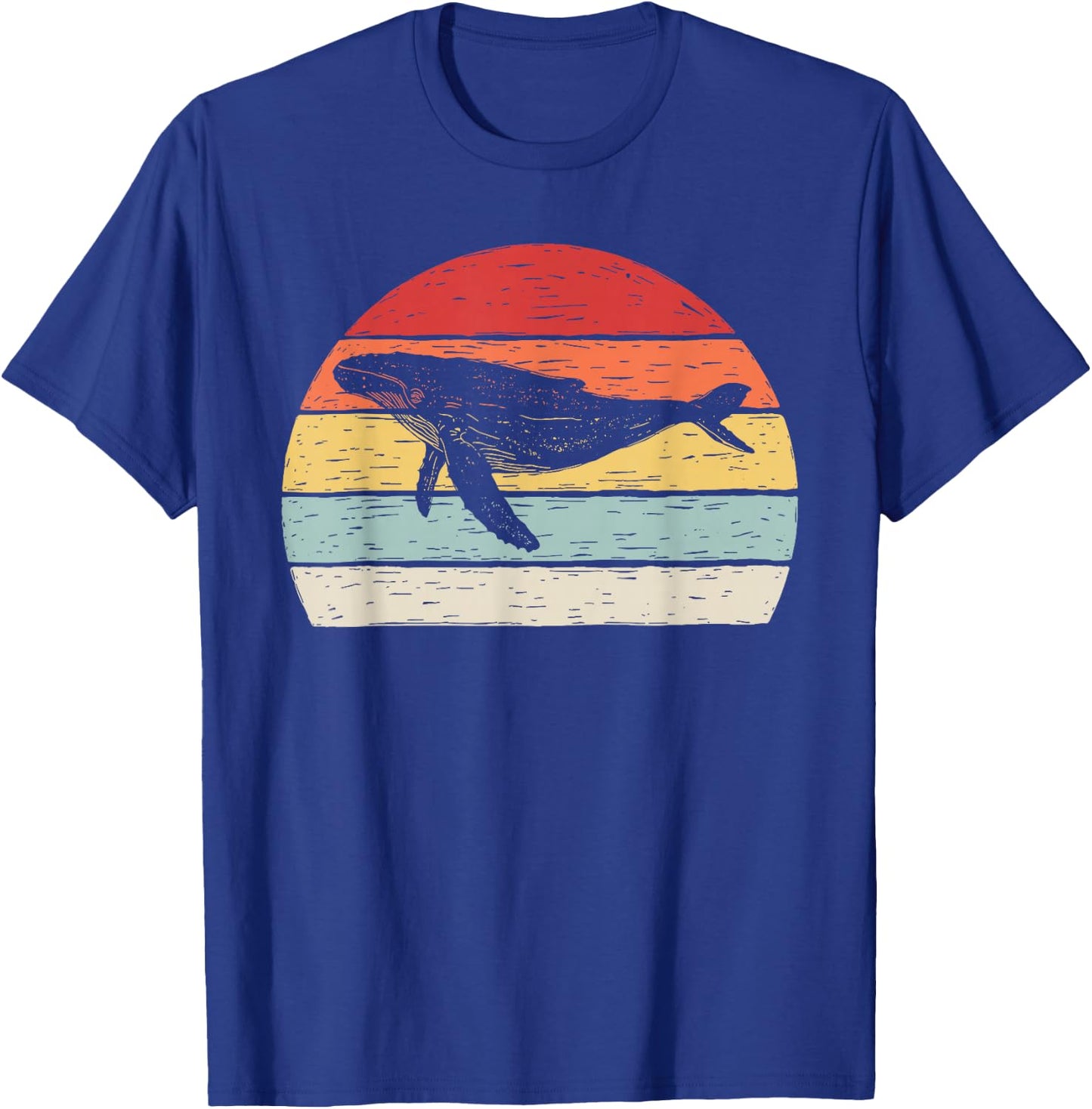 Vintage Retro Humpback Whale T-Shirt - T-Shirt | Royal