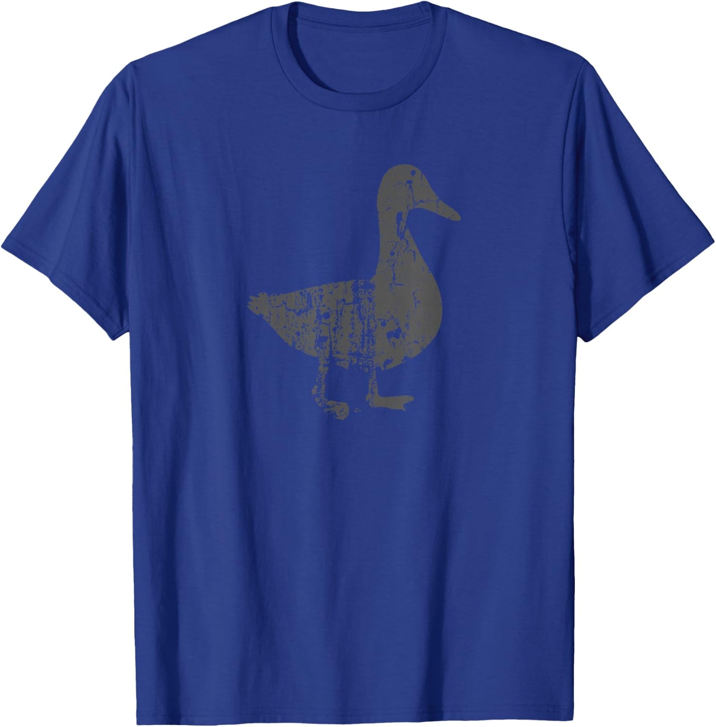 Duck Vintage Design - Distressed Duck Print T-Shirt - T-Shirt | Royal