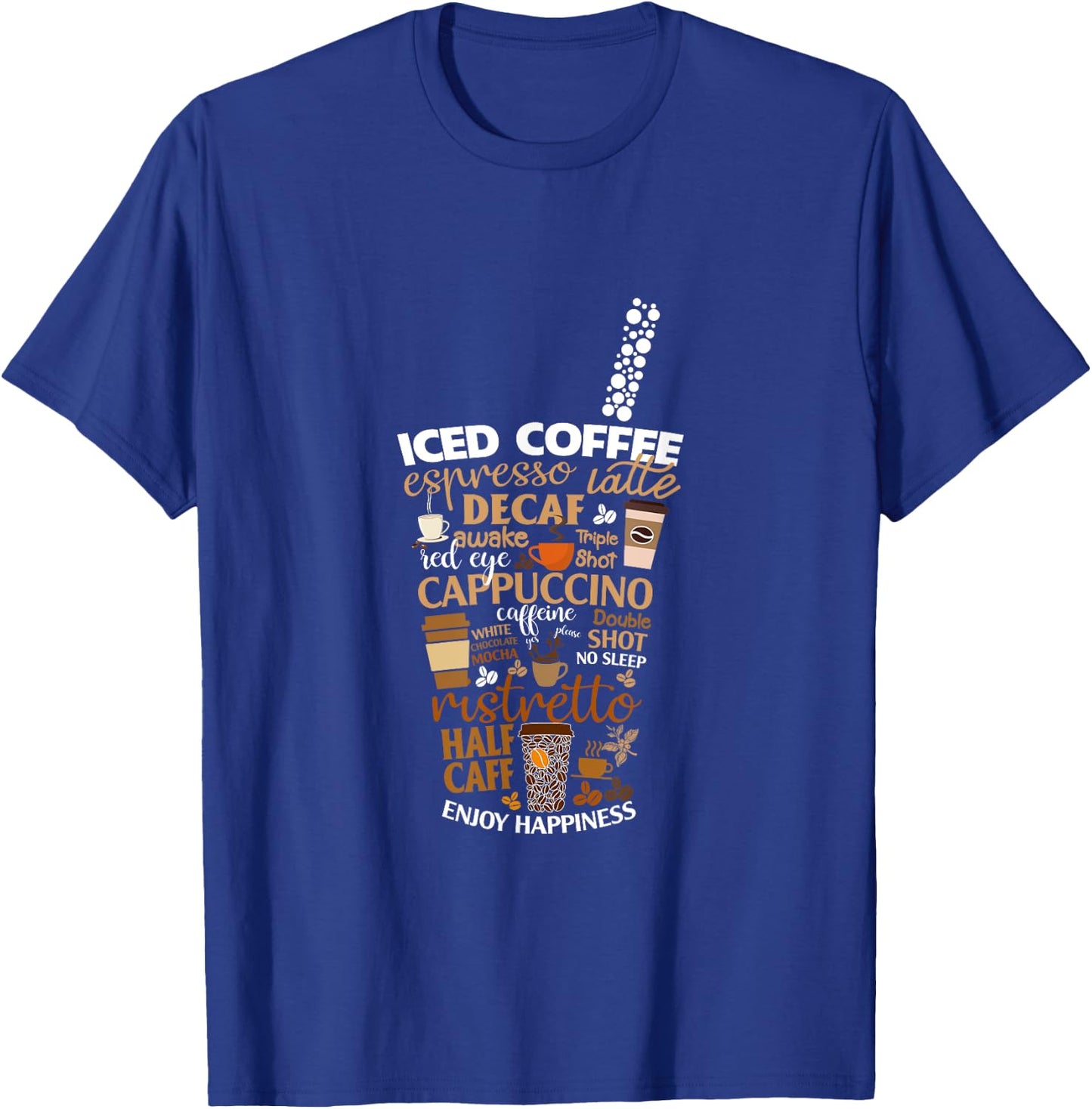 Iced Coffee Cup Coffee Lover But First Coffee Espresso Latte , Black, Small T-Shirt - T-Shirt | Royal