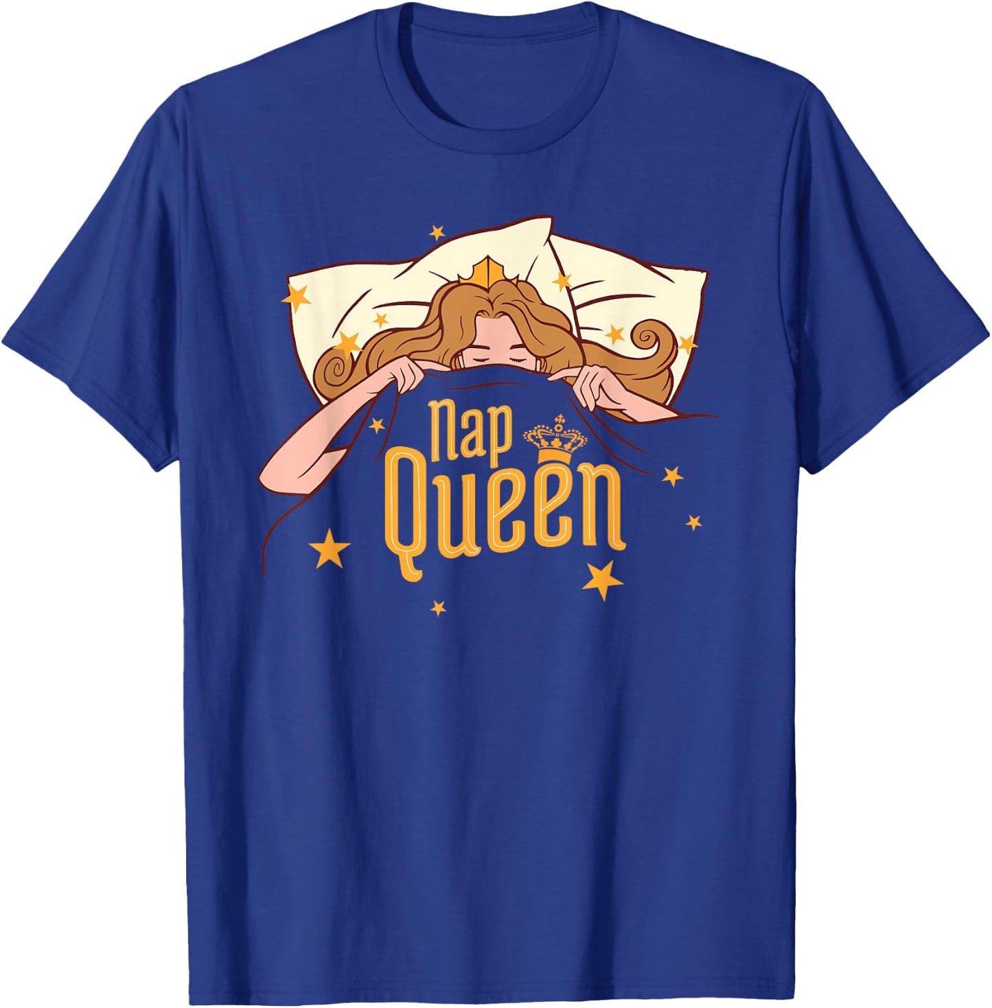 Nap Queen Shirt, Napping Sleeping Gift Women Girls Graphic T-Shirt - T-Shirt | Royal