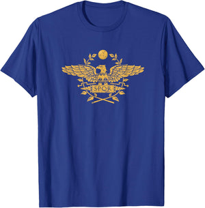 Legio XIII Gemina Lion Emblem Roman Legion Back Print T-Shirt - T-Shirt | Royal