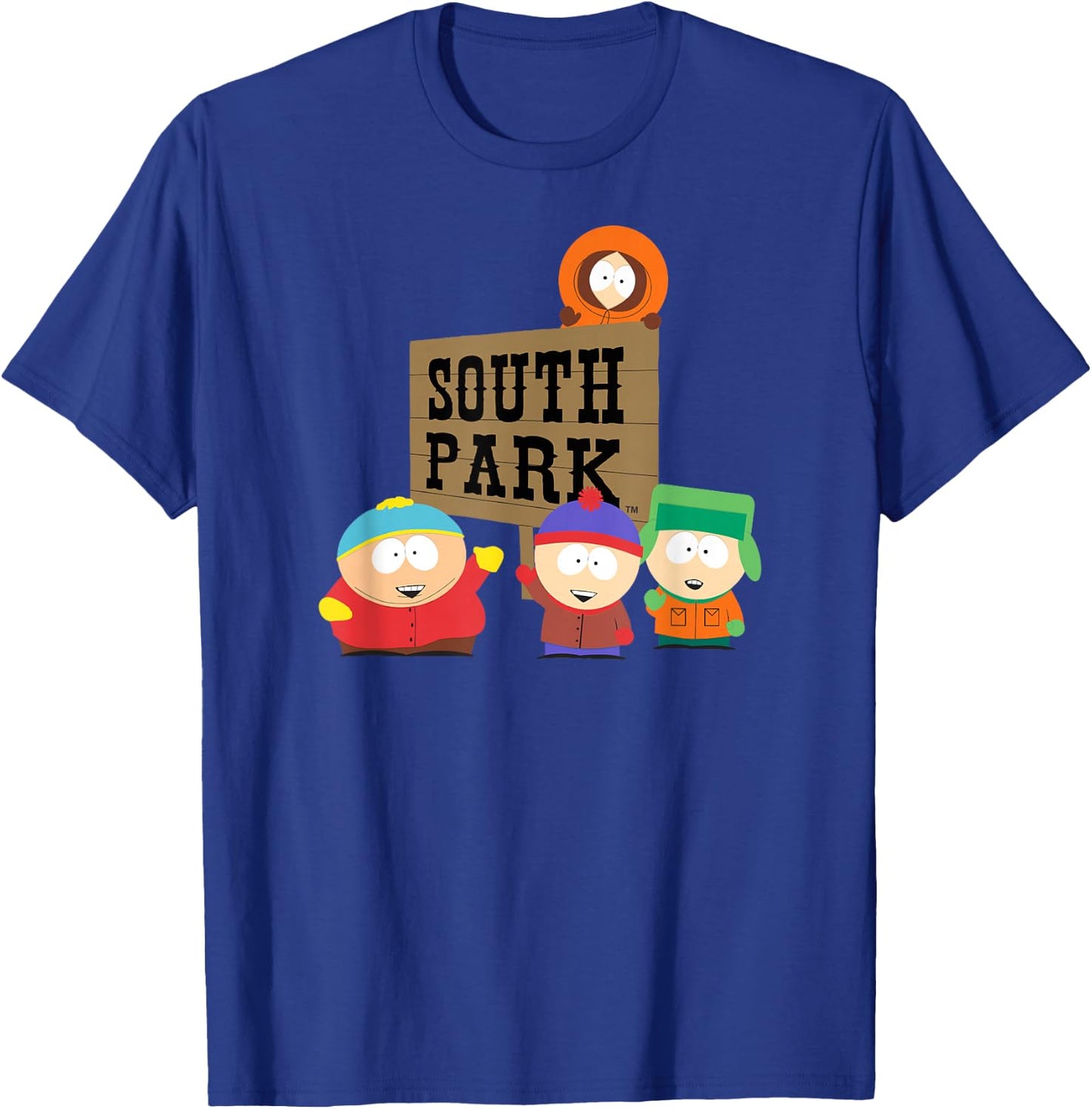 South Park Gang with Sign T-Shirt - T-Shirt | Royal