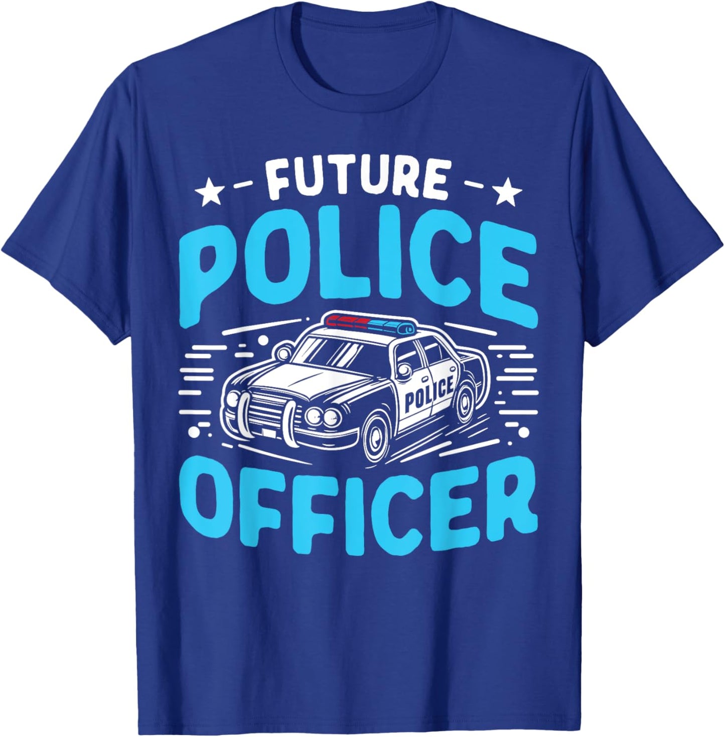 FUTURE POLICE OFFICER Design for Kids - Police Car Graphic T-Shirt - T-Shirt | Royal