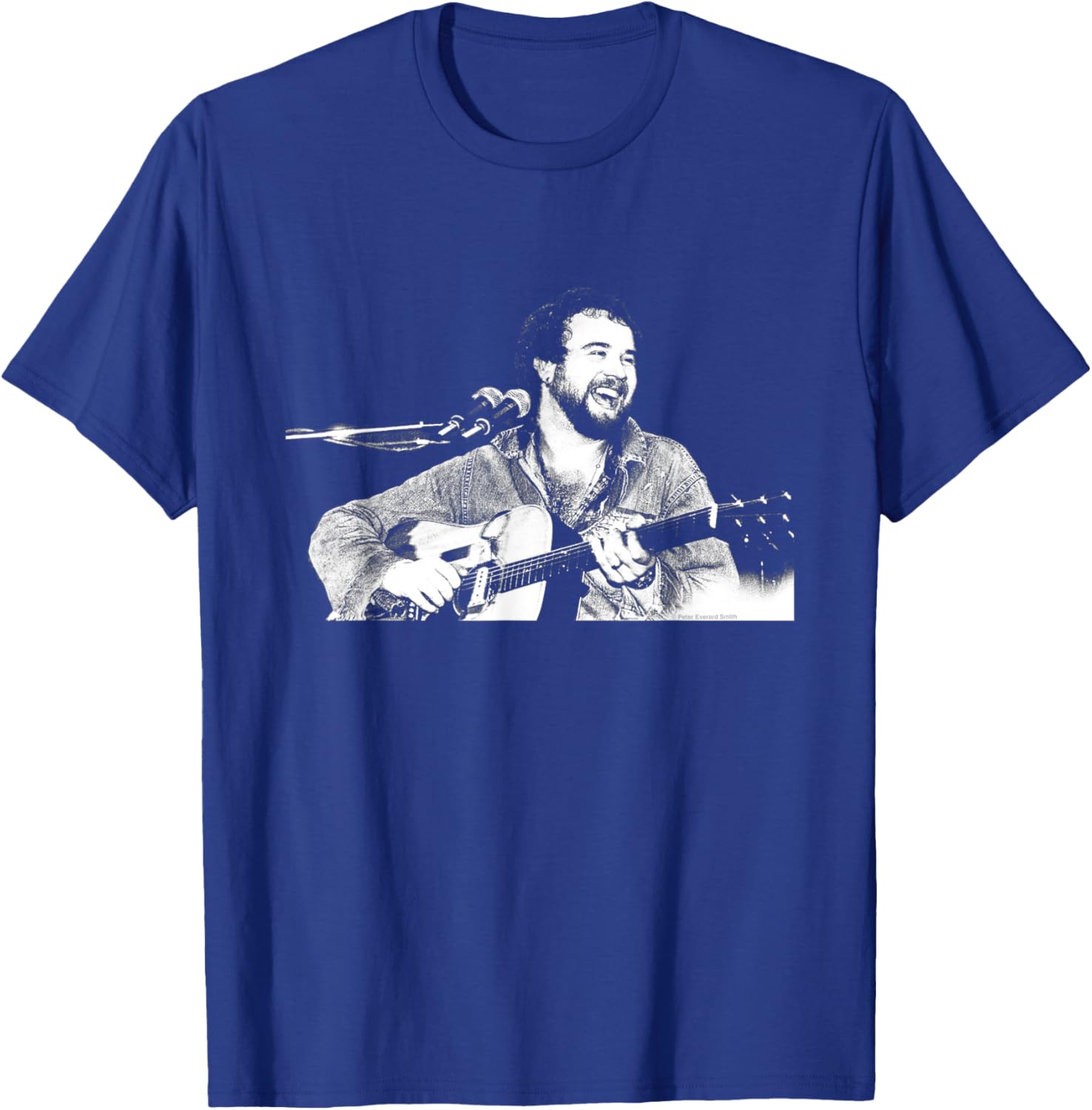 John Martyn Live Black And White By Everard Smith T-Shirt - T-Shirt | Royal