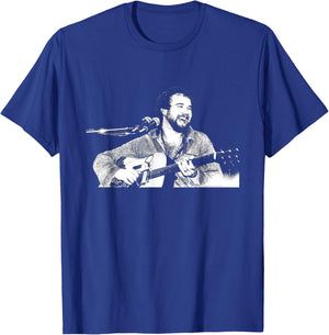 John Martyn Live Black And White By Everard Smith T-Shirt - T-Shirt | Royal