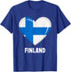 Finnish Finland Flag T-Shirt - T-Shirt | Royal