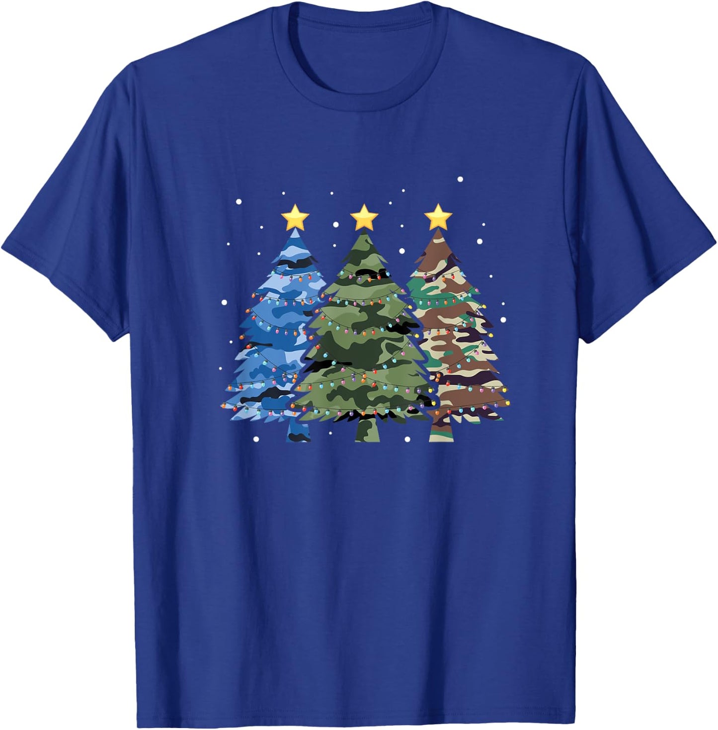 Christmas Tree Camo Camouflage T-Shirt - T-Shirt | Royal
