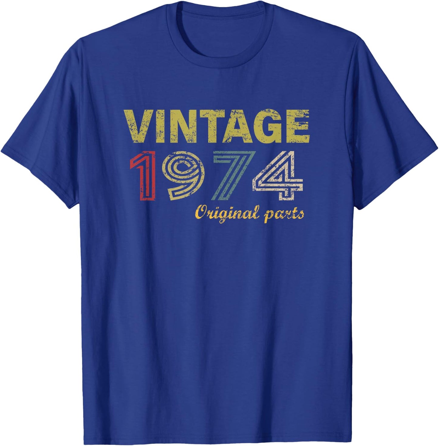Vintage 1974 Cool 51 Year Old Bday Men Women 51st Birthday T-Shirt - T-Shirt | Royal
