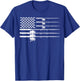 Fishing Rod US Flag Vintage Patriotic Fisherman Angler Gift T-Shirt - T-Shirt | Royal