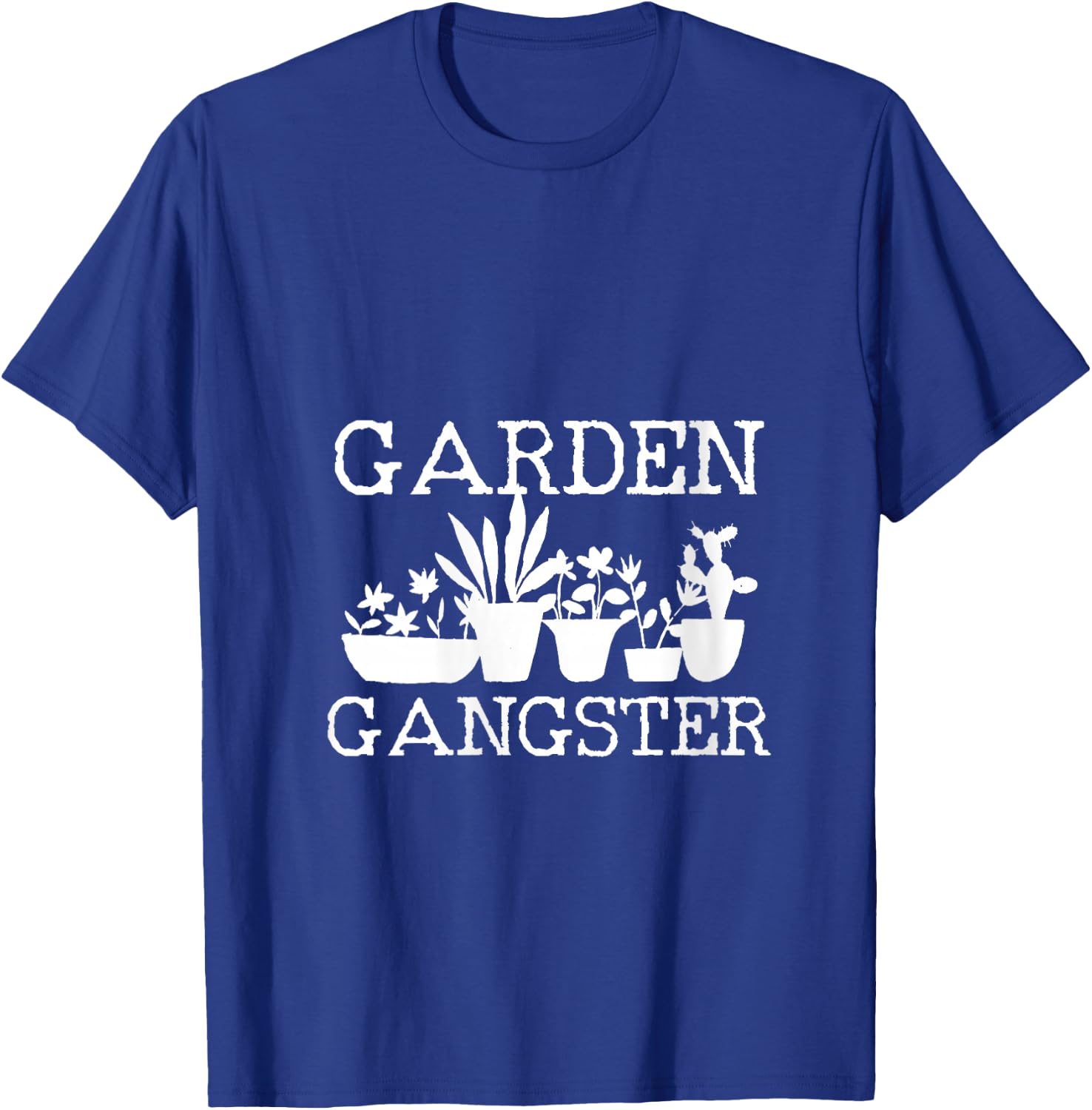 Garden Gangster Plant Lover Gardening Funny Gardener Gift V-Neck T-Shirt - T-Shirt | Royal