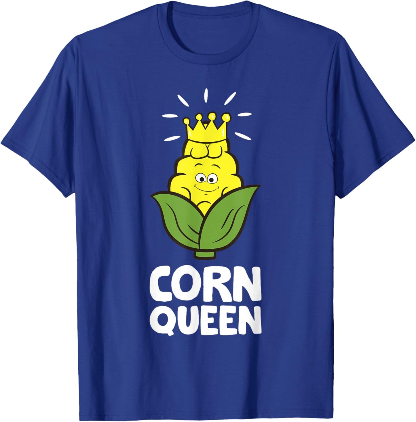 Corn Queen Sweet Corn Crown Corn Farmer Funny Corn Queen T-Shirt - T-Shirt | Royal