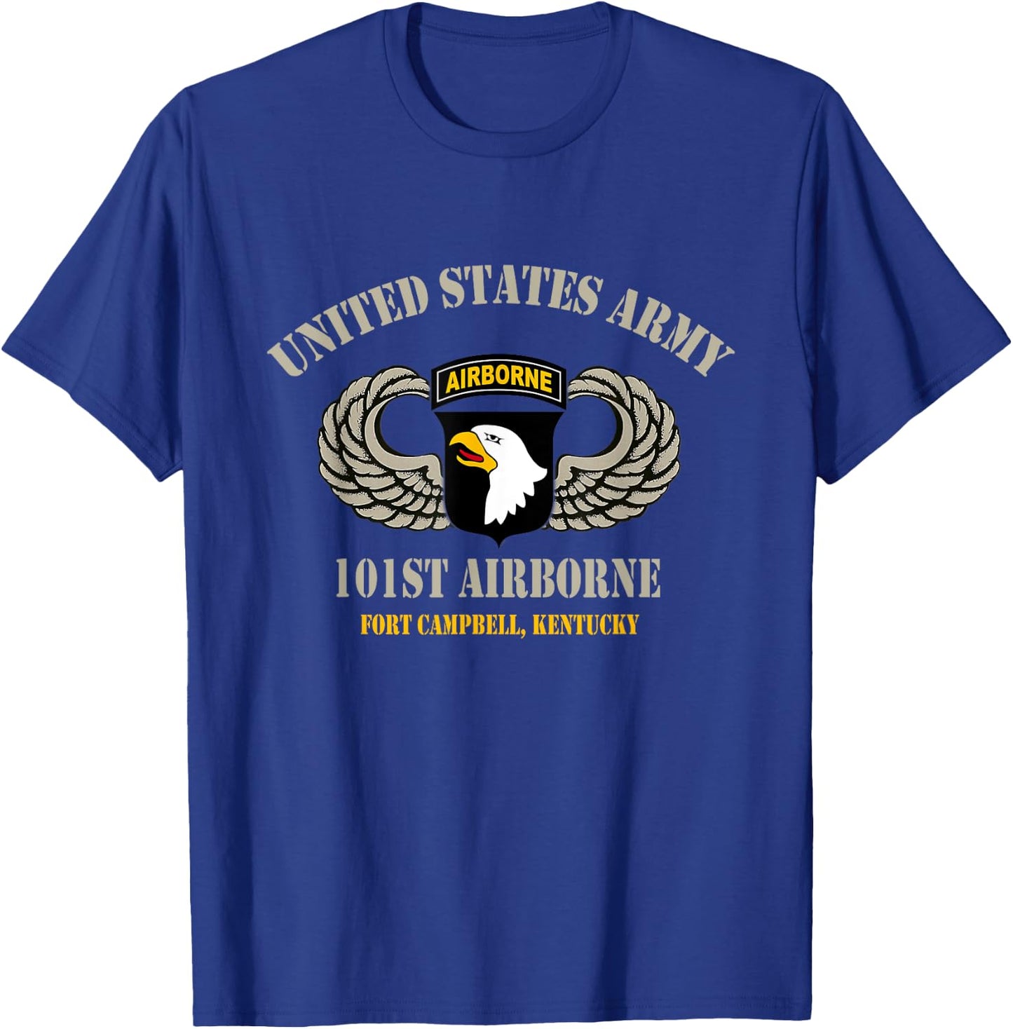 U.S Army Airborne 101st Fort Camb. Airborne Paratrooper Gift T-Shirt - T-Shirt | Royal