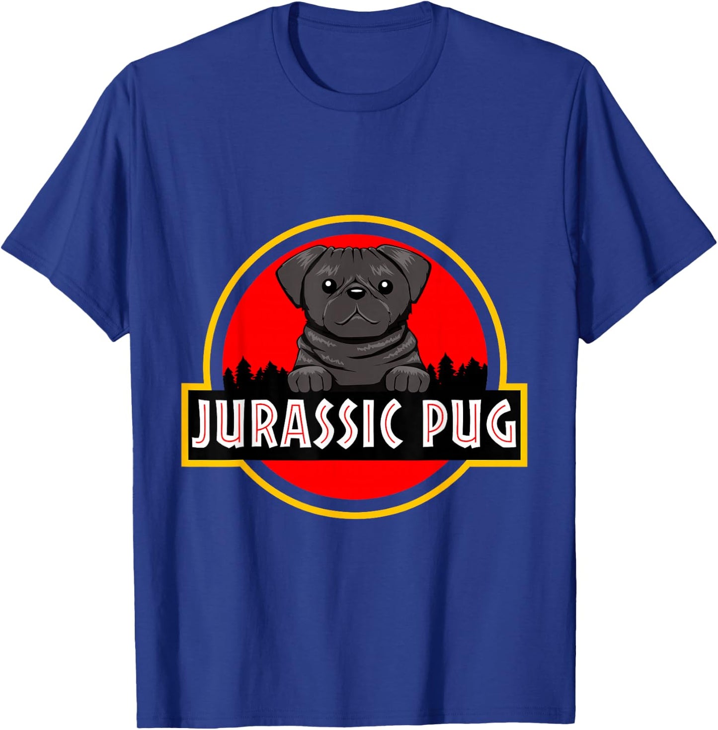 Jurassic Pug Gift Dog lovers, Funny Pug T-Shirt - T-Shirt | Royal