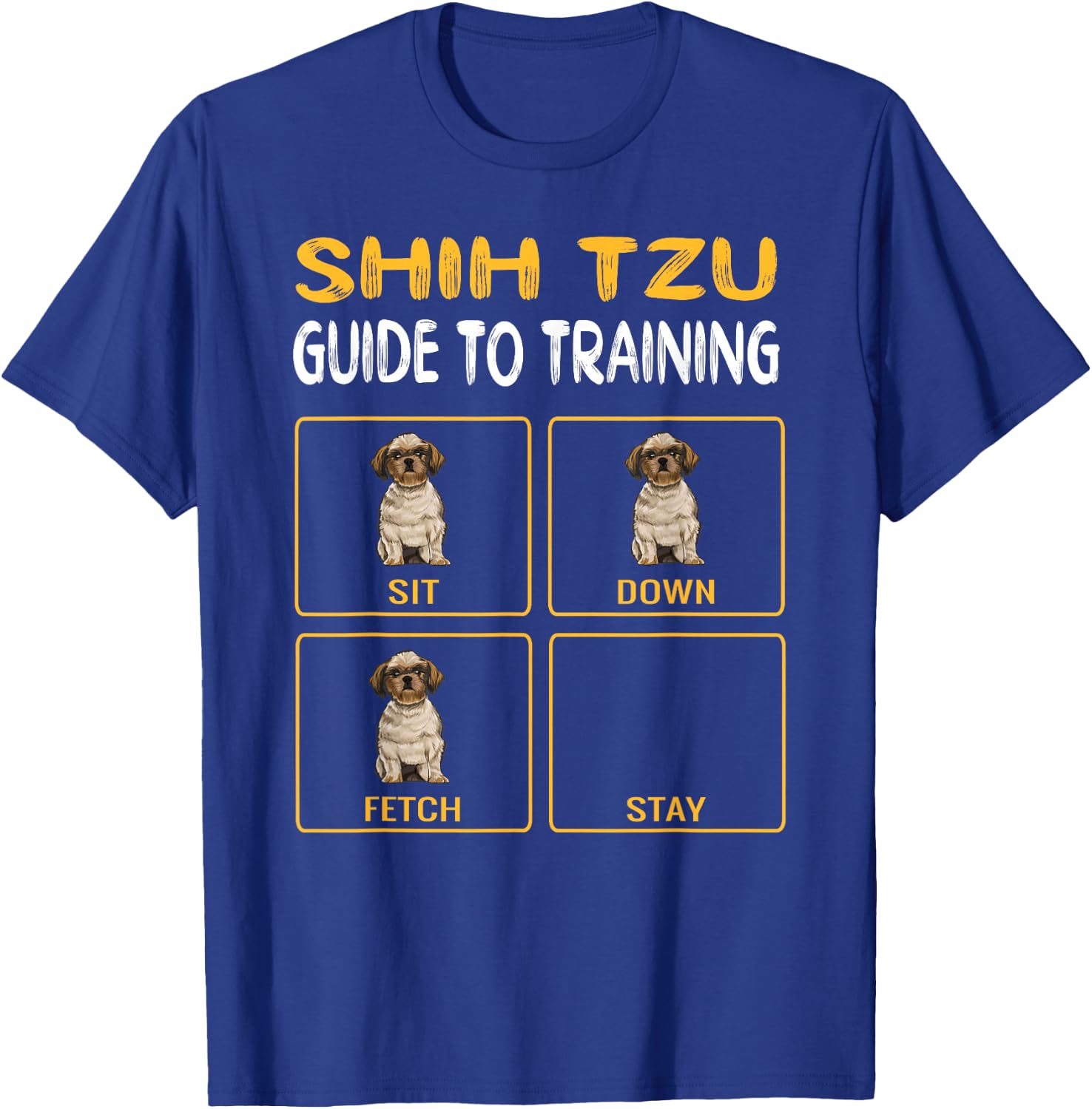 Funny Shih Tzu Guide to Training Dog Trainer Obedience T-Shirt - T-Shirt | Royal