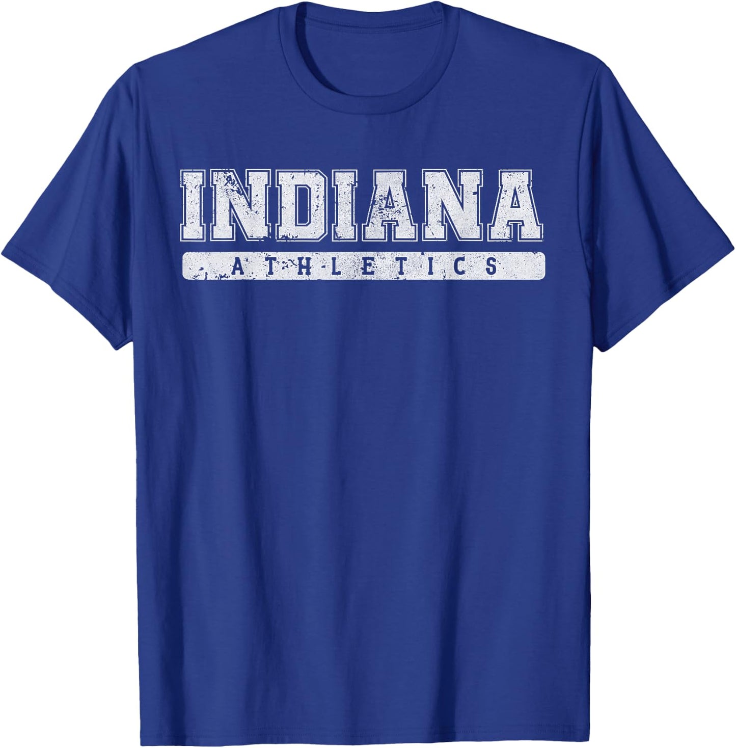 Indiana Athletics White Vintage Text T-Shirt - T-Shirt | Royal